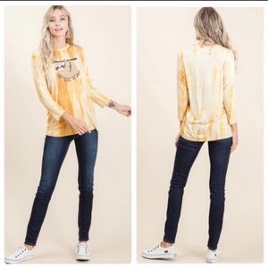 NEW Butter Soft SLOTH Tie Dye Top